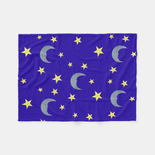 Spipande Himmel Fabric - blått Fleecefilt