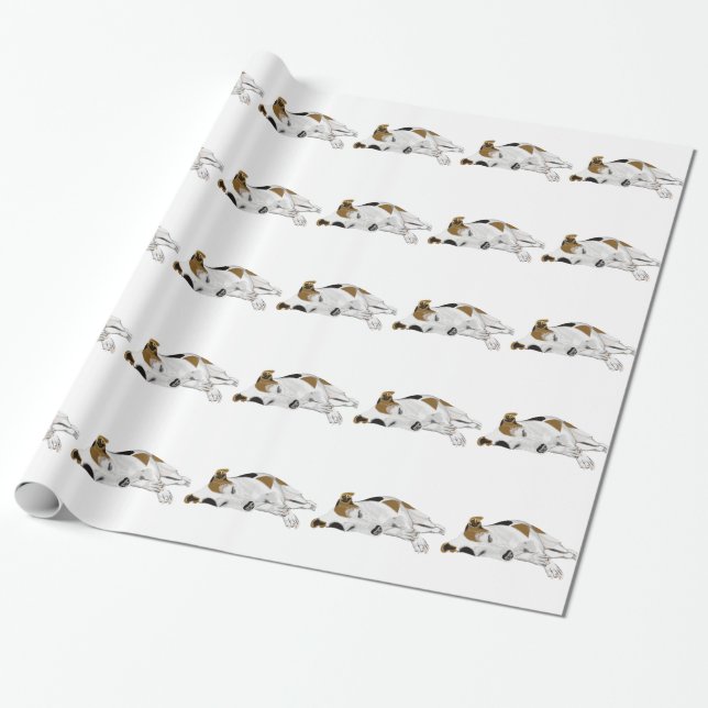 Spipande Jack Russell Presentpapper (Utrullad)