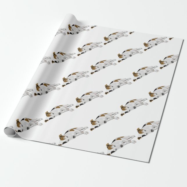 Spipande Jack Russell Presentpapper (Utrullad)