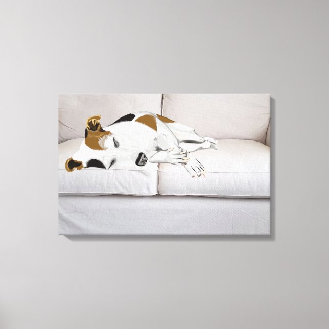 Spipande Jack Russell Terrier Canvastryck (Framsida)