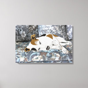 Spipande Jack Russell Terrier Canvastryck
