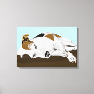 Spipande Jack Russell Terrier Canvastryck