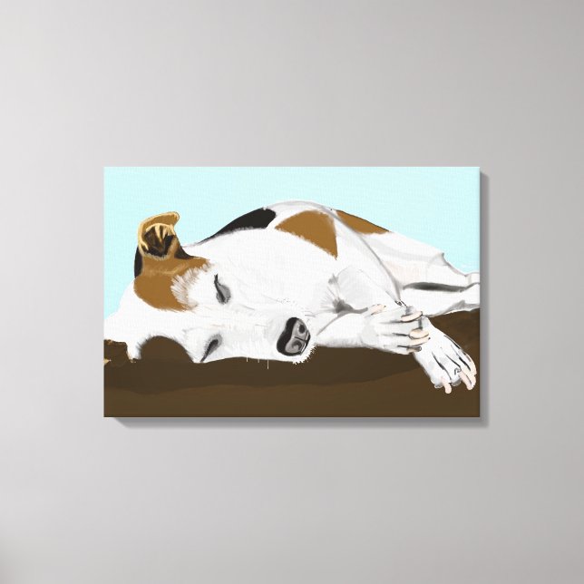 Spipande Jack Russell Terrier Canvastryck (Framsida)