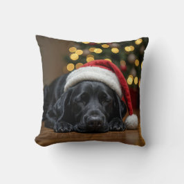 Spipande jul Black Labrador Retriever Kudde