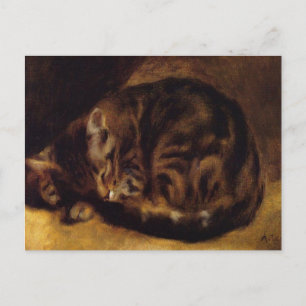 Spipande katt av Renoir Vykort