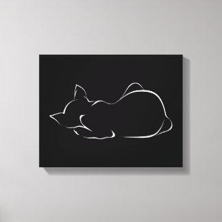 Spipande katt canvastryck