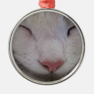 Spipande katt julgransprydnad metall