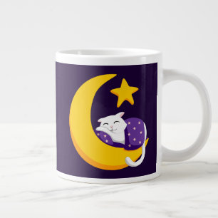 Spipande katt på Crescent Måne Star Ramadan Jumbo Mugg