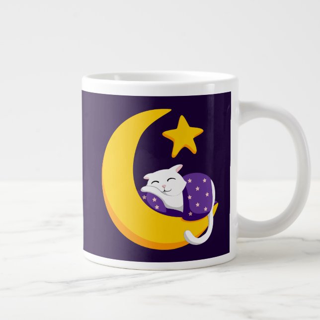 Spipande katt på Crescent Måne Star Ramadan Jumbo Mugg (Höger)