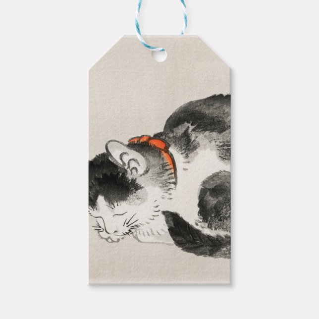 Spipande katt presentetikett (Framsidan)