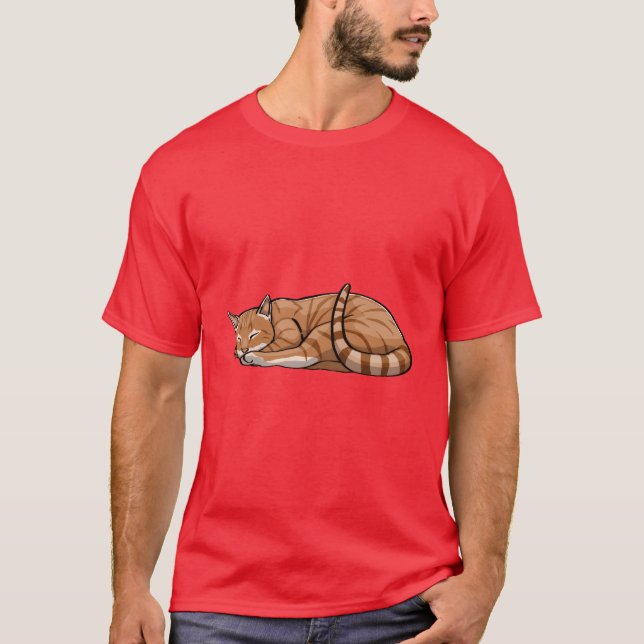 Spipande kattfamilj t shirt (Framsida)