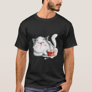 Spipande kattkonst söt kattunge t shirt