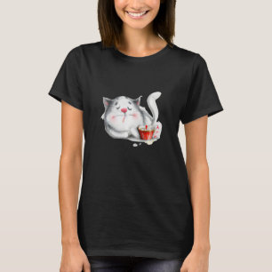 Spipande kattkonst söt kattunge t shirt