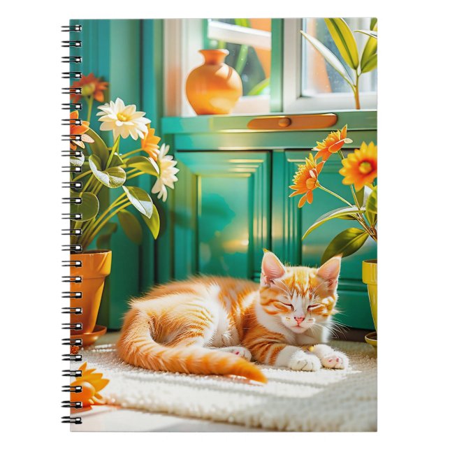 Spipande kattunge anteckningsbok (Framsidan)
