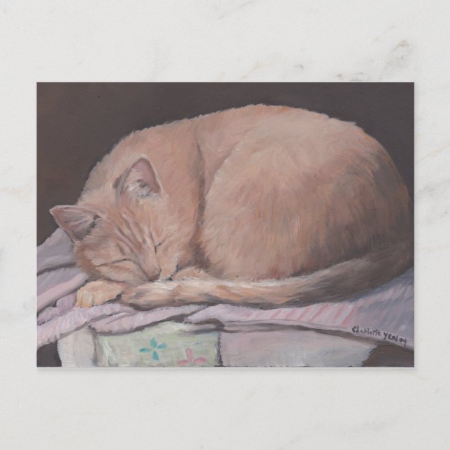 Spipande Kattunge Art-vykort Vykort (Framsida)