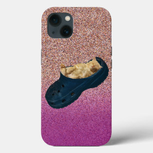 Spipande kattunge i Croc Shoe, Iphone 13 Fodral