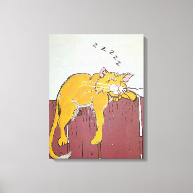 Spipande Kattunge på Canvas (Framsida)