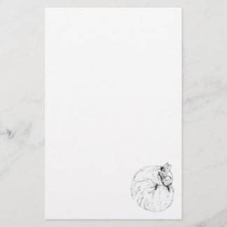 Spipande Kattunge Stationär Papper
