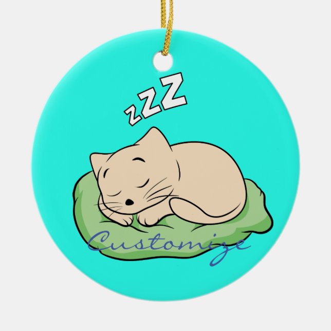 Spipande Kattunge Thunder_Cove Julgransprydnad Keramik (Framsidan)