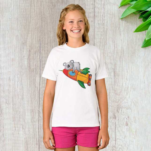 Spipande Koala på Colorful Rocket T Shirt (Skapare uppladdad)