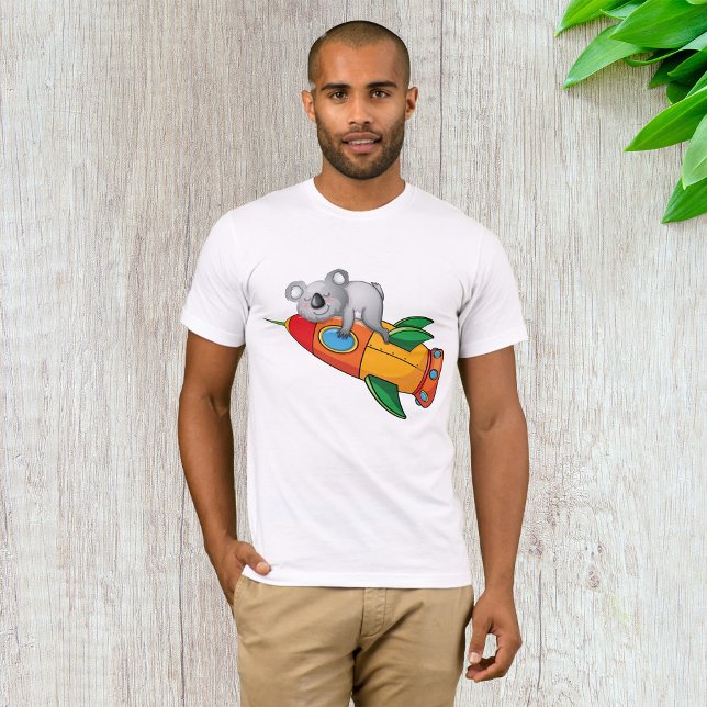 Spipande Koala på Colorful Rocket T Shirt (Skapare uppladdad)