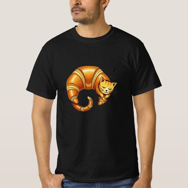 Spipande korissant Cat - Ljug Cute Lover Tee (Framsida)