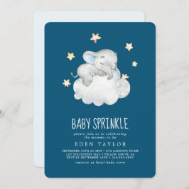 Spipande lilla Elephant Boy | Baby Sprinkle Inbjudningar