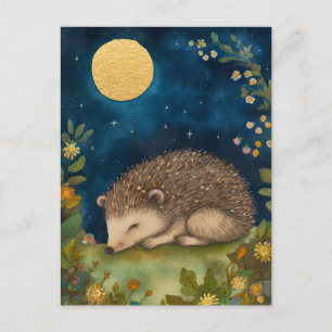 Spipande lilla Hedghog Postcard Vykort
