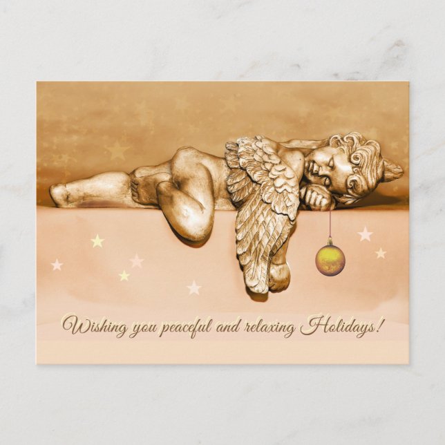 Spipande lilla Helgdag Angel Helg Vykort (Framsida)