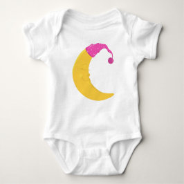 Spipande Måne, Cute Måne, Gult Måne, Nightcap T Shirt