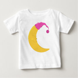 Spipande Måne, Cute Måne, Gult Måne, Nightcap T Shirt