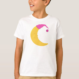 Spipande Måne, Cute Måne, Gult Måne, Nightcap T Shirt