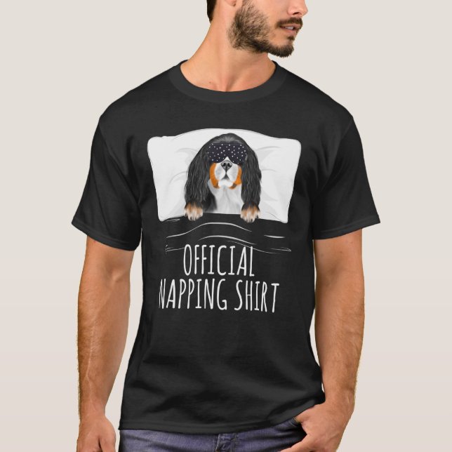 Spipande mask Cavalier Kung Charles Spaniel Offici T Shirt (Framsida)