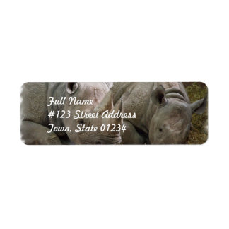 Spipande noshörande segeletiketter returadress etikett