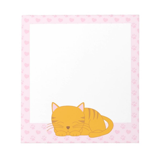 Spipande Orange Tabby katt Anteckningsblock (Framsida)