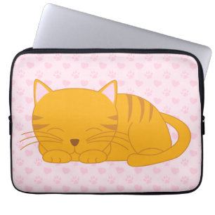 Spipande Orange Tabby katt Laptop Sleeve
