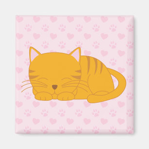 Spipande Orange Tabby katt Magnet