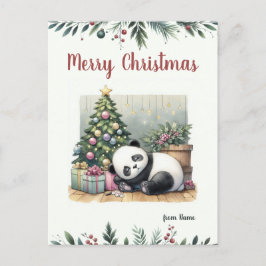 Spipande panda helg vykort