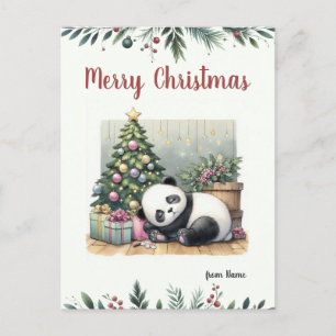 Spipande panda helg vykort