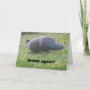 Spipande Pigeon-Anpassningsbar - födelsedagskort Kort