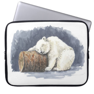 Spipande polar, vattenfärgskonst laptop fodral