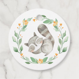 Spipande Raccoon Wand Baby Shower Tack Gåvor Etiketter