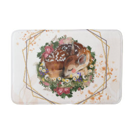 Spipande, rund grafisk konst av djur badrumsmatta