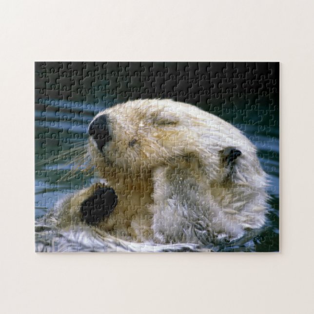 Spipande Sea Otter, Jigszawa Puzzle Pussel (Horisontell)