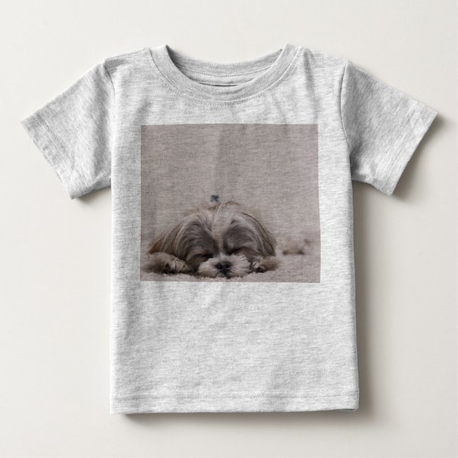 Spipande Shih tzu Baby Shirt, Spipande Hund T-shirt (Framsida)