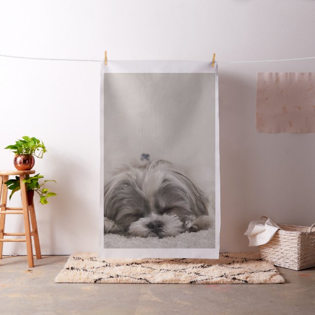 Spipande Shih tzu Fabric, Spipande Hund Tyg (In Situ)