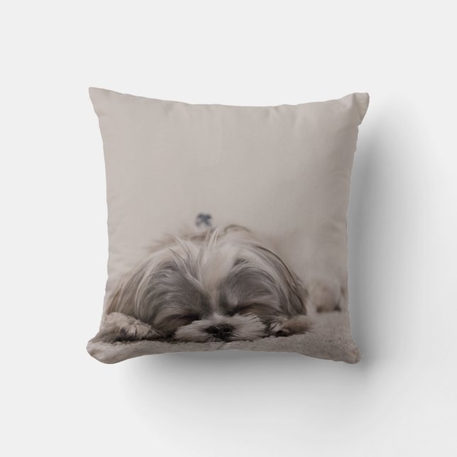 Spipande Shih tzu Pillow, Spipande Hund Kudde (Framsida)