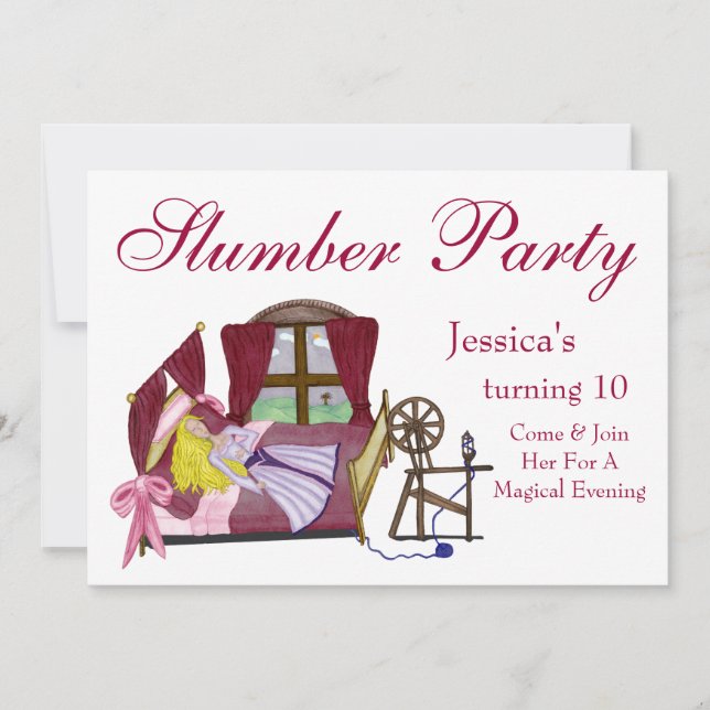 Spipande skönhet inbjudningar (Framsida)