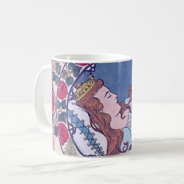 Spipande skönhet, täckmantel Art, Van Caspel Kaffemugg (Framsida vänster)