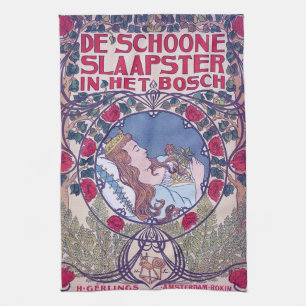 Spipande skönhet, täckmantel Art, Van Caspel Kökshandduk